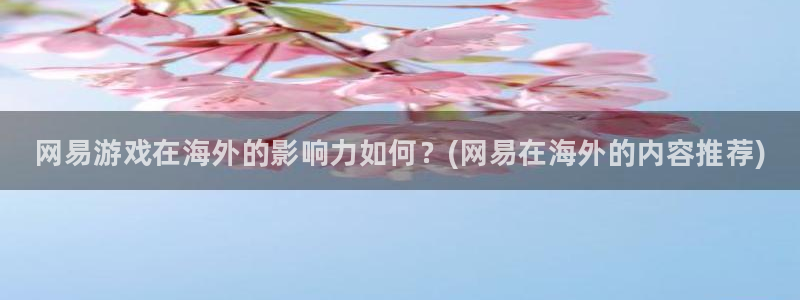 欧博娱乐注册网站：网易游戏在海外的影响力如何？(网易在海外的