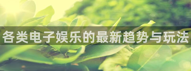 欧博娱乐注册账号：各类电子娱乐的最新趋势与玩法